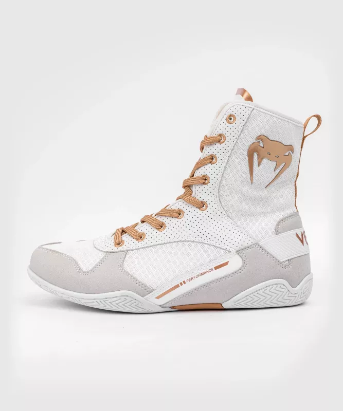 VENUM: ELITE BOXNINGSSKOR - VIT/GULD