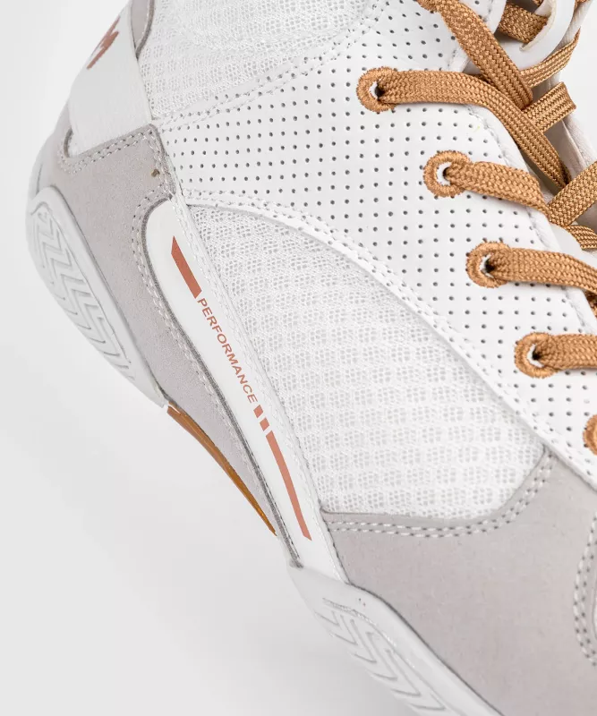 VENUM: ELITE BOXNINGSSKOR - VIT/GULD