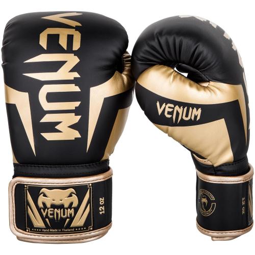 VENUM: ELITE BOXING GLOVES - BLACK/GOLD