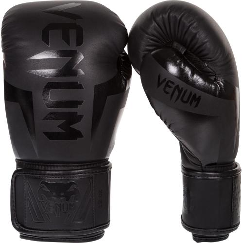 VENUM: ELITE BOXING GLOVES - BLACK/BLACK