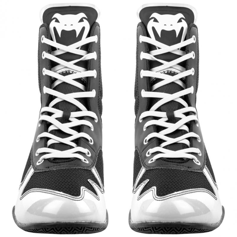 VENUM: ELITE BOXNINGSSKOR - SVART/VIT