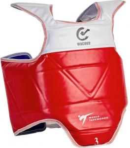 WACOKU: WT APPROVED REVERSIBLE CHEST GUARD BLUE/RED