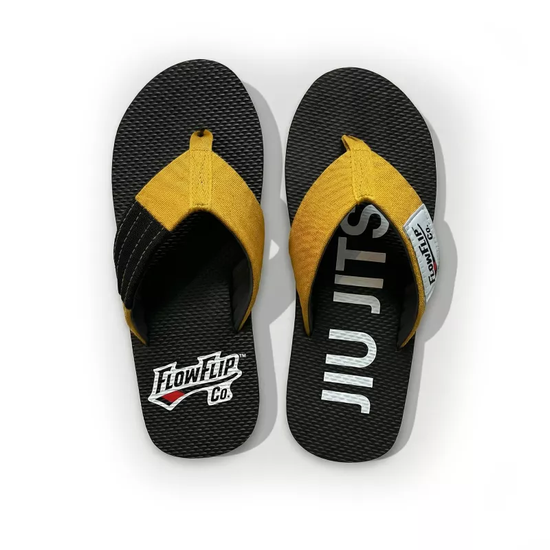 FLOWFLIP: JIU JITSU YOUTH YELLOW BELT FLIP FLOPS