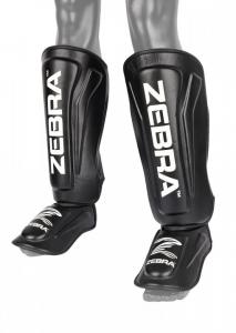 ZEBRA ATHLETICS: PRO SHIN INSTEP GUARD - BLACK