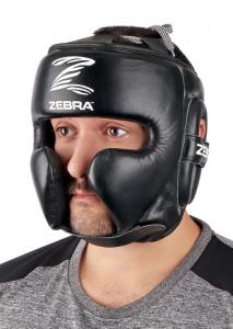 ZEBRA ATHLETIC: PRO SPARRING HEAD GEAR LEATHER