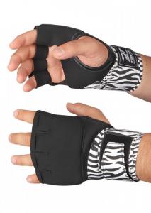 ZEBRA ATHLETICS: PRO QUICK WRAP GLOVES - BLACK