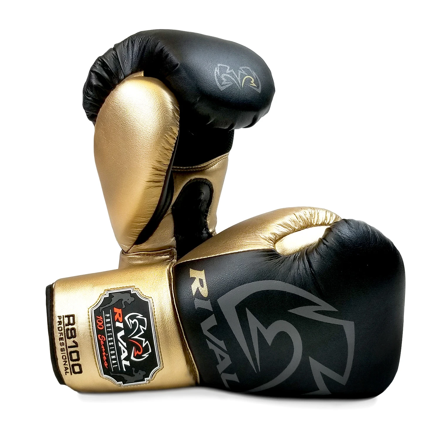 RIVAL: RS100 PROFESSIONAL SPARRING BOXING GLOVES - BLACK/GOLD