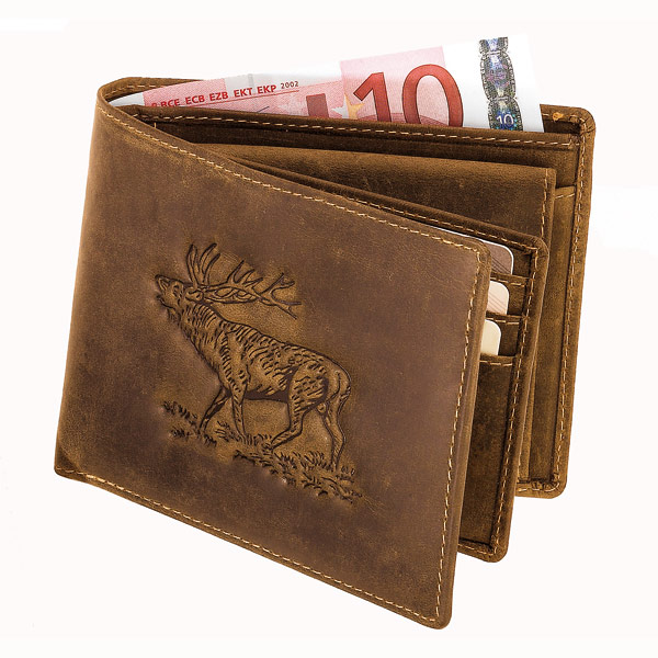 Plånbok med kronhjortsmotiv