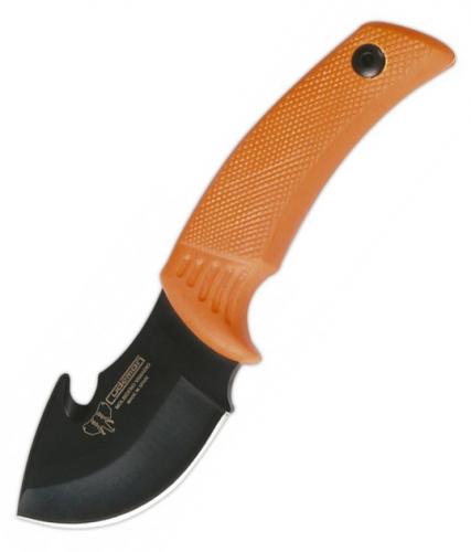 Skinnerkniv med buköppnare, orange/svart