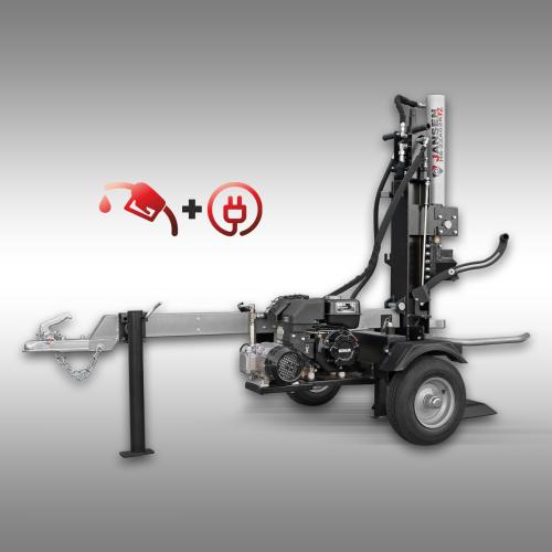 Vedklyv HS-22A62K-V2 kombi, bensin + elmotor, 22T, stående