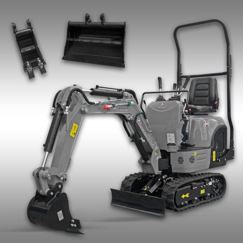 Minigrävare Jansen® MB-800, bensinmotor komplett set