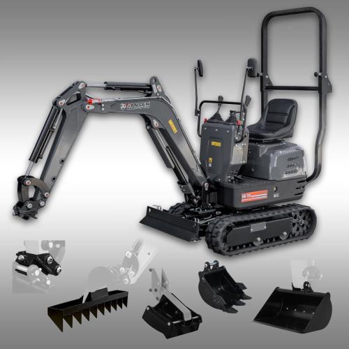 Minigrävare JANSEN® MB-700, 8,5hk, komplett set