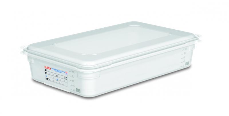 Food box w/lid gn1/1 100mm 13l transparent