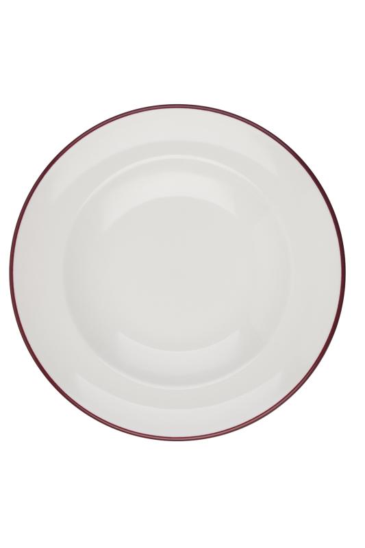 Modest Maroon Miro Deep Plate 25 cm 420 cc
