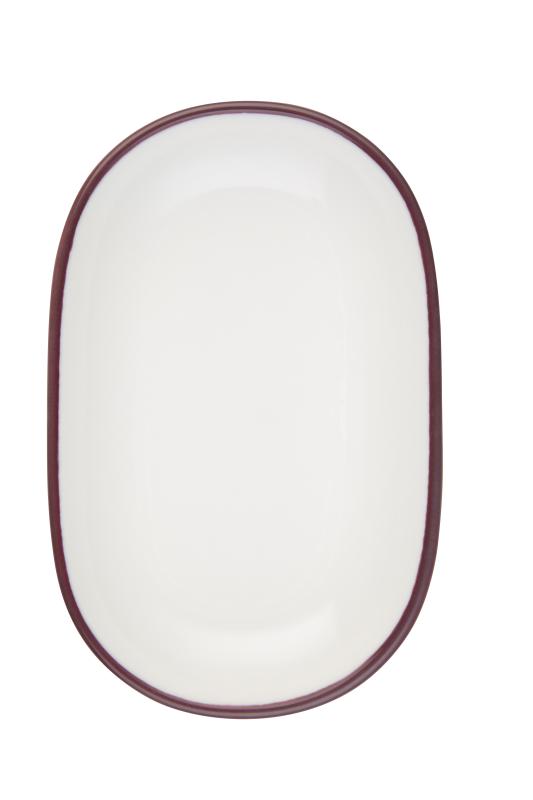 Modest Maroon Magnus Oval Platter 18 cm