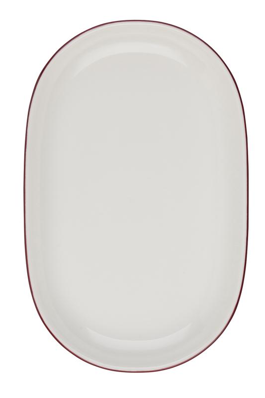 Modest Maroon Magnus Oval Platter 14 cm