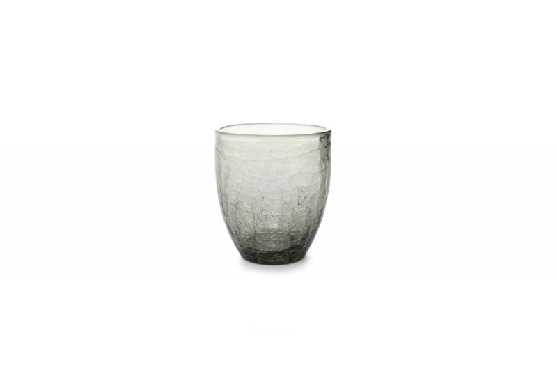 Glass 25cl grey Crackle