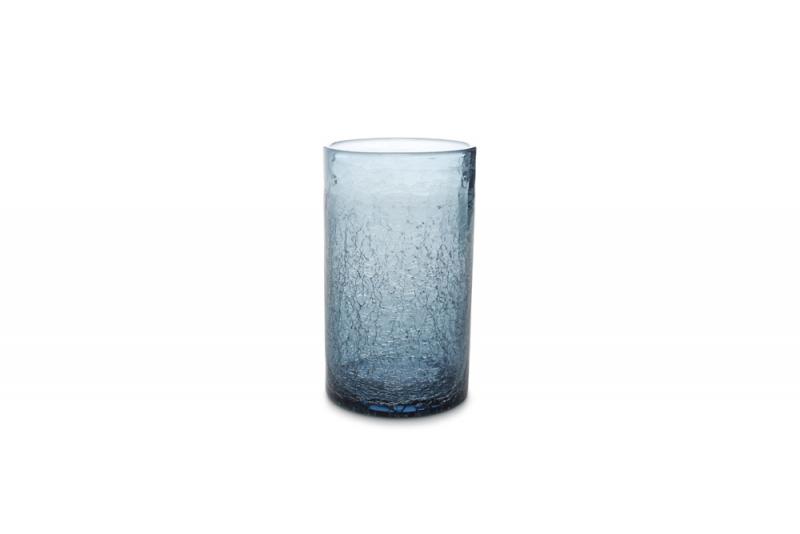Glass 40cl blue Crackle