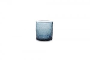 Glass 22cl blue Crackle