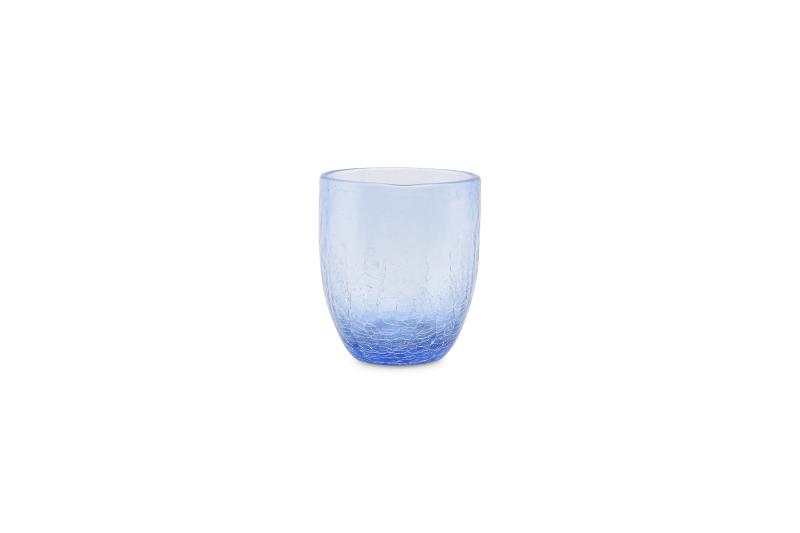 Glass 25cl blue Crackle