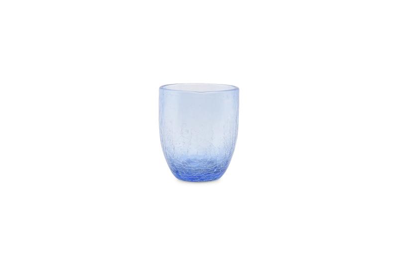 Glass 25cl light blue Crackle