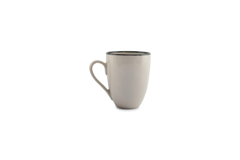 Mug 35cl white/black Gravel