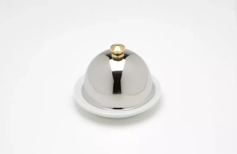 Porcelain/Stainless Steel Butter Dish