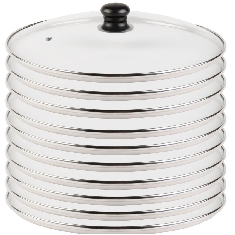 Glass Lids - 10pcs - handle included, not attached Large