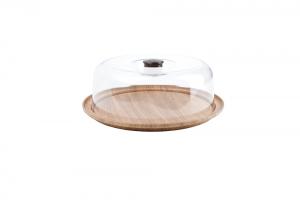 Serving dish 30,5cm with dome brown Buffet