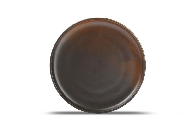 Plate 26xH2,5cm dark brown Escura