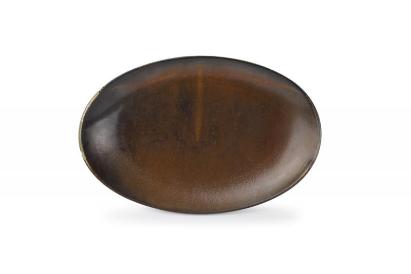 Serving dish 31x20,5xH4cm dark brown Escura