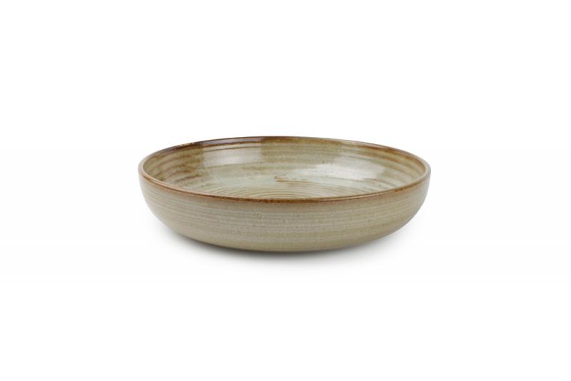 Deep plate 22xH4,5cm beige Escura