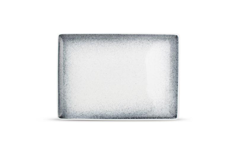 Plate 28x20cm black speckled Dusk