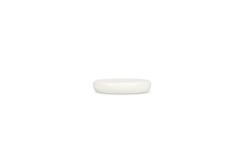 Plate 13,5xH2,5cm white Dusk