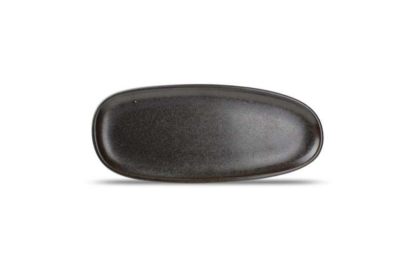 Plate 34x14,5cm black Ceres