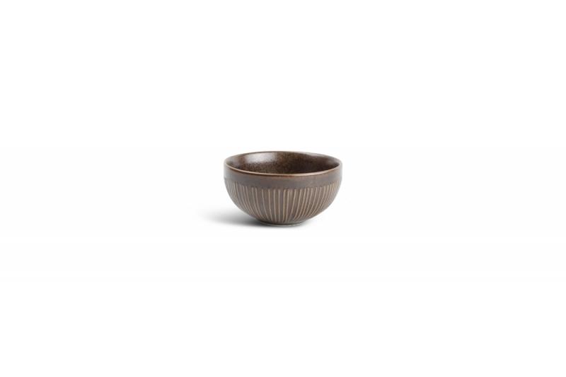 Bowl 8,5xH4cm line copper Brass