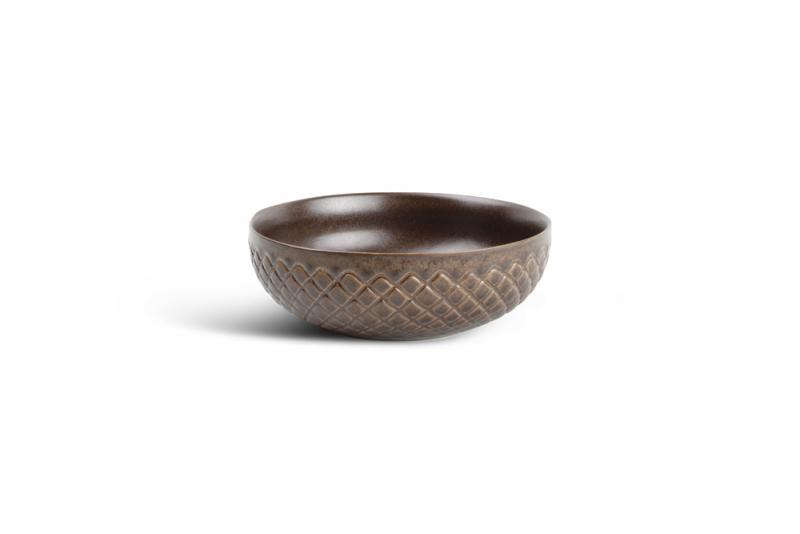 Bowl 16xH5cm diamond copper Brass