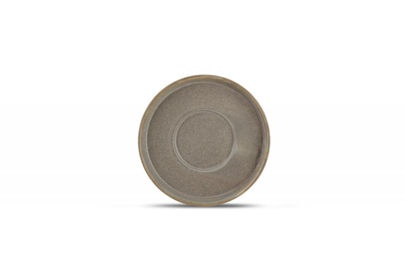Saucer 14xH1,5cm for cup 20cl brown Structo