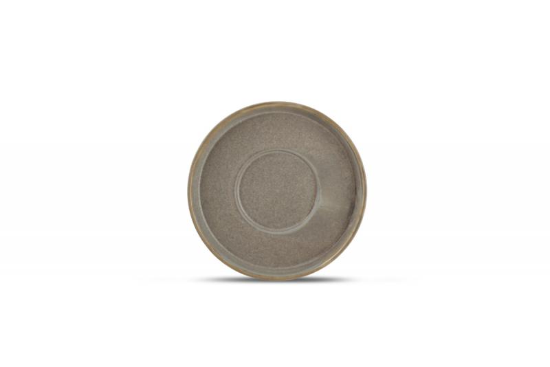 Saucer 14xH1,5cm for cup 20cl and mug 35cl brown Structo