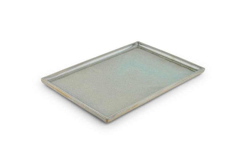 Serving dish 28,5x20xH1,5cm turquoise Structo