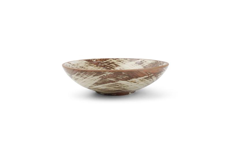 Bowl 18xH5cm brown Brush