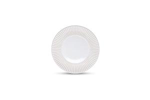 Plate 20,5cm striped white Brass