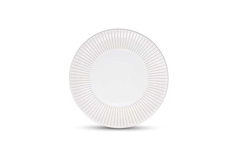 Plate 27,5cm striped white Brass