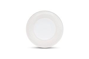 Plate 27,5cm striped white Brass