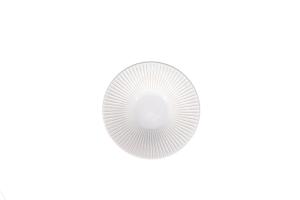 Deep plate 20,5/8,5xH5cm striped white Brass