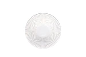 Deep plate 26/10xH5,5cm striped white Brass