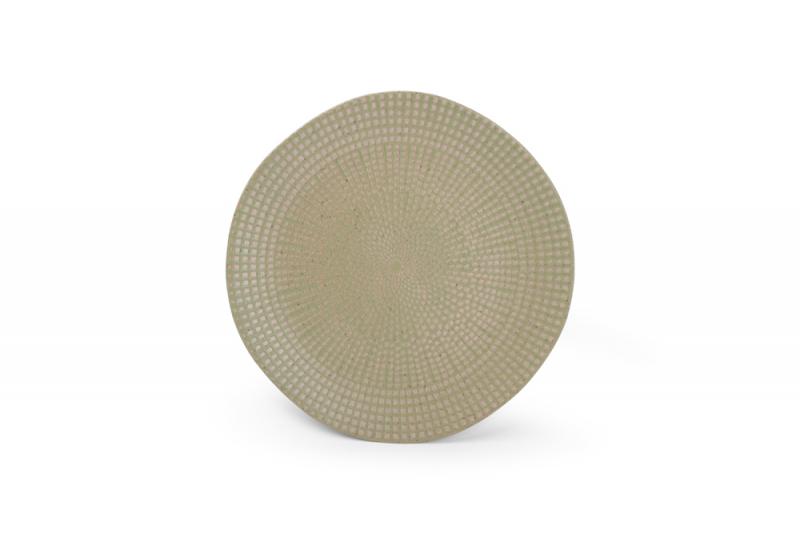 Plate 21xH1,5cm olive Mosaic