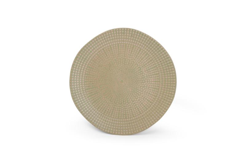 Plate 21xH1,5cm olive Mosaic - Utgående