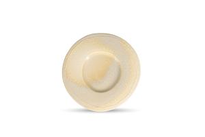 Plate 31cm wide rim olive Ferro