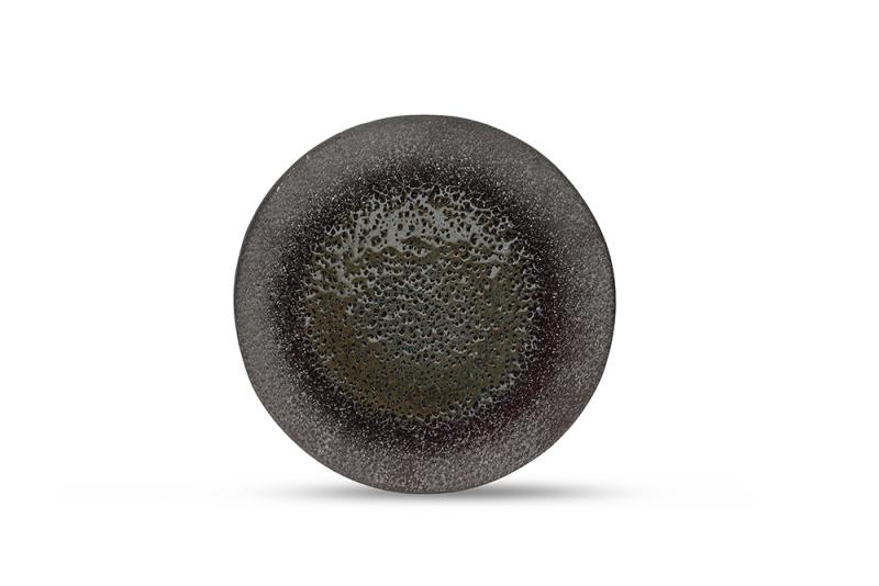 Plate 28,5cm textured moss Cone